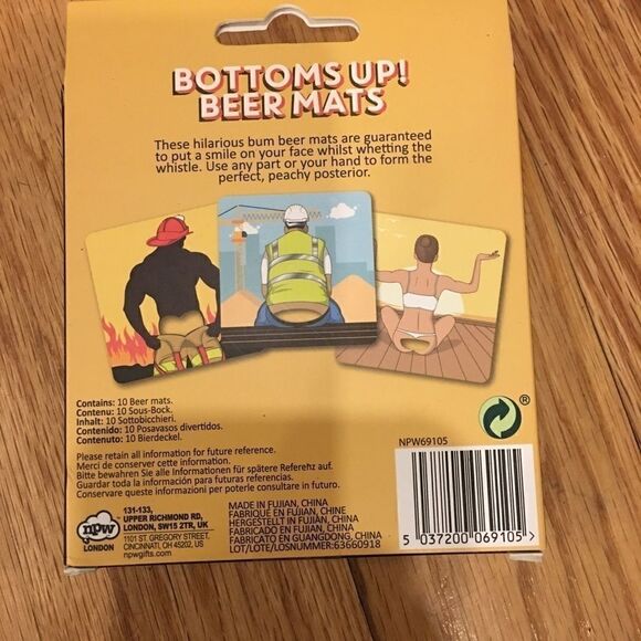 Funny beer coasters gag gift butt crack - Picture 3 of 4
